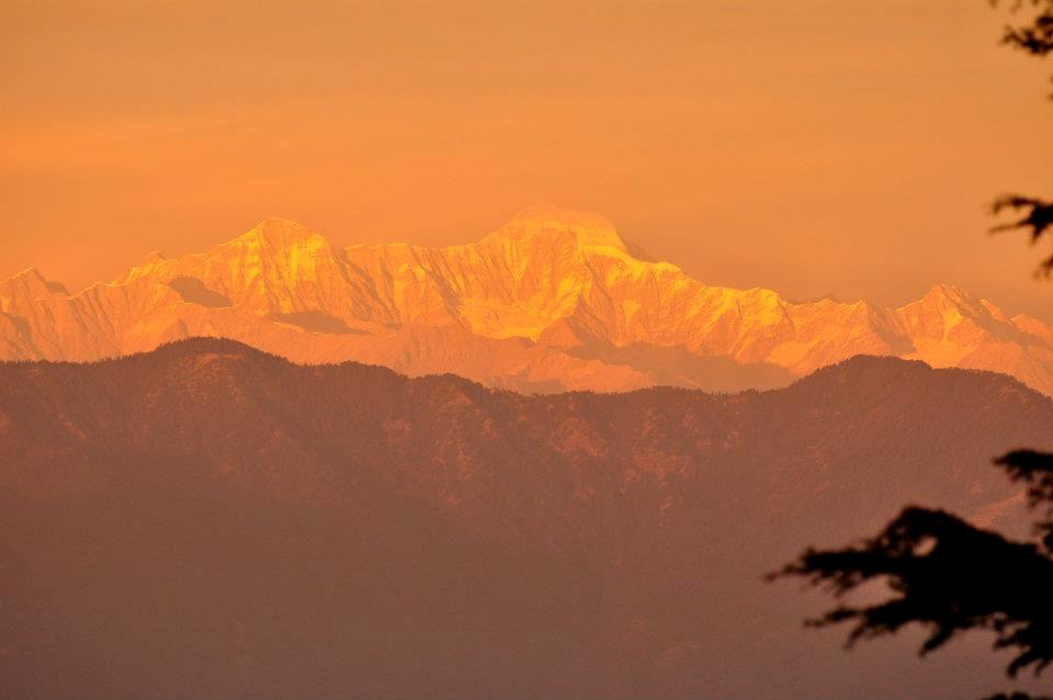Himalayan range as seen from Landour